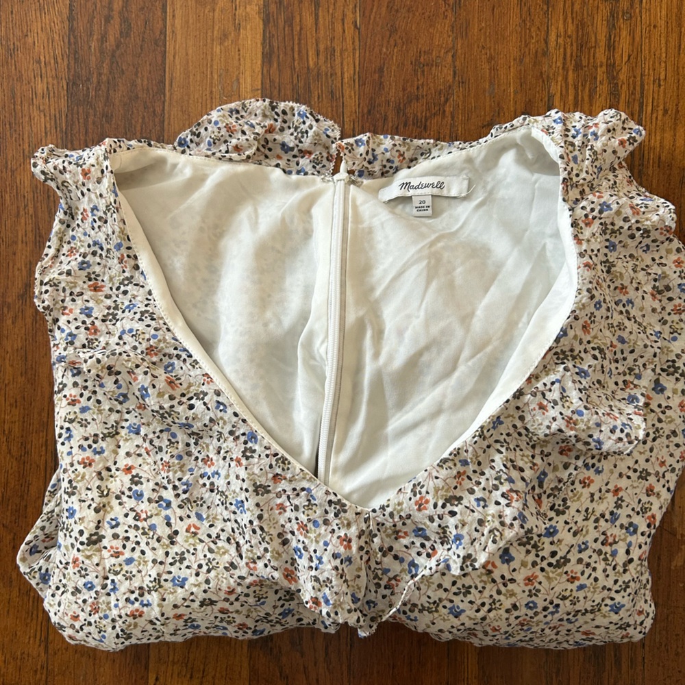 Madewell Floral Ruffle Dress